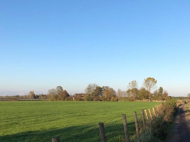 Boerderij gezien vanaf de oprijlaan